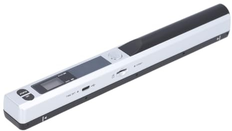 Dpofirs Handheld -Dokumentscanner, USB 2.0 Tragbarer Scanner mit CD für Foto (Silver)