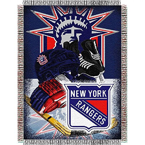 Northwest NHL New York Rangers gewebte Wandteppich-Überwurfdecke, Unisex, Erwachsene, 121,9 x 152,4 cm, Home Ice Advantage