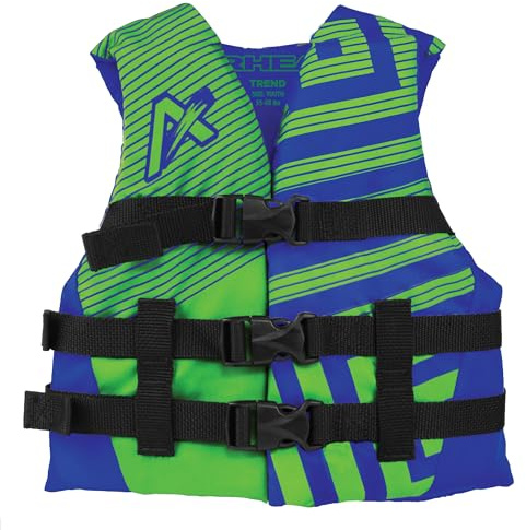 Airhead Youth Trend Life Jacket, Coast Guard Approved, Blue/Green