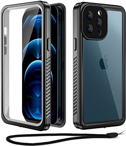 Beeasy Kompatibel mit iPhone 12 Pro Max Hülle Wasserdicht, Outdoor Militärschutz Stoßfeste Staubdicht Schutzhülle, 360 Grad Schutz mit Displayschutz iPhone 12 Pro Max Case (6,7''), Grau