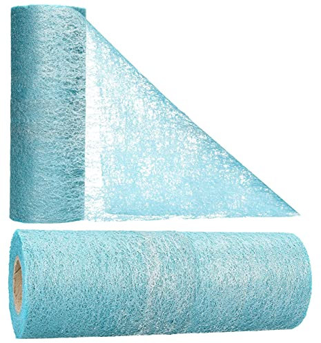 AmaCasa Vlies Tischband Tischläufer für Hochzeiten, Kommunionen, Taufen und Allen Feierlichkeiten Maße: 23cm/25m Rolle (Ozean-Blau, Vlies)