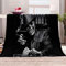 RLSRNC Flanell Decke Sofadecke 3D Männer mit schwarzem Totenkopf Kuscheldecke Warm Sofadecke/Couchdecke winterdecke, Warm Gemütlich Langlebig Superweich und Flauschig Fleecedecke 150x200cm
