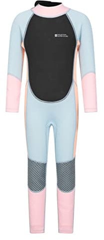 Mountain Warehouse Kids Full Wetsuit - 2.5mm Thickness, UPF50+ Sun Protection, Neoprene Children's Wetsuit, Flat Seams & Easy Glide Zip - Rose Quartz, 11-12 Years