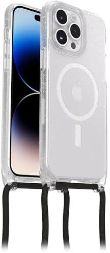 OtterBox React Necklace Hülle mit MagSafe für iPhone 14 Pro Max, ultraschlanke, schützende Hülle mit Verstellbarer und Abnehmbarer Handykette, Getestet nach Militärstandard, Stardust