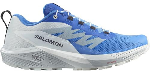 Salomon Sense Ride Herren Trail-Laufschuhe, Outdoor-bereit, Vielseitiger Grip, Leichtgewichtiger Schaft, Ibiza Blue, 49 1/3