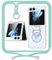 ANFAIRLACE Hülle Kompatibel mit Samsung Galaxy Z Flip 5, Magnetisch Handyhülle Handykette Band Metall Zubehör Transparent PC Ring Schutzhülle, Grün