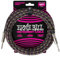 Ernie Ball Geflochtenes Instrumentenkabel, gerade/gerade, 5,5 m, Violette Python (P06431)