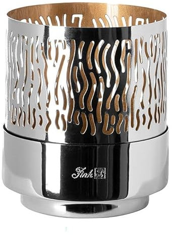 Fink Elegantes Windlicht ohne Glas 15 cm Stimmungslicht aus Eisen für LED-Kerzen