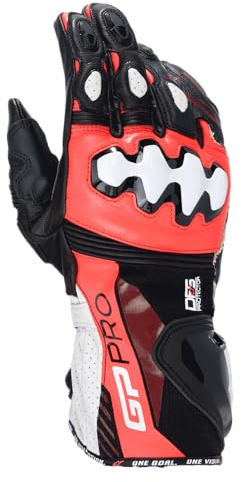 Alpinestars GP Pro R4 perforierte Motorrad Handschuhe, schwarz/rot, L