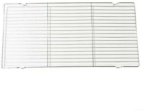 Edelstahl-Grillnetz, wiederverwendbar, antihaftbeschichtet, hitzebeständig, rechteckig, Grill-Netz, Grill-Werkzeuge (L)