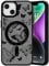 LLZ.COQUE Magnetic for iPhone 14 Case/iPhone 13 Case, Compatible with Magsafe Butterfly Pattern Phone Case, Translucent Matte Back Anti-scratch Protective Cover for iPhone 14/13, Black Butterfly