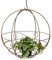 Spetebo Metall Blumenampel Rost Optik mit Zink Pflanztopf - 36 cm - Pflanzkugel mit langem Haken zum Hängen - Gartendeko Hängetopf Hängeampel Pflanzschale Blumentopf hängend