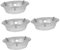Yardwe 4pcs Stainless Iron Wok Stand for Gas Stove Windproof High Foot Wok Support Rack Pan Holder for Kitchen and Outdoor Cooking Heat Insulation and Non-slip Design