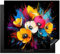 KitchenYeah© Protege Couvre Plaque De Cuisson Décoration Cuisine Tapis Protection Protecteur Induction 58x51 cm Fleurs - Coloré - Graffiti - Modern - Bouquet