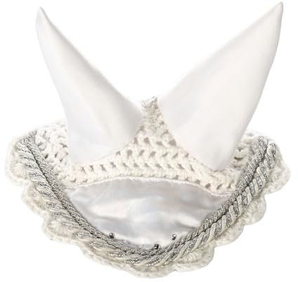 HKM Kinder Hobby Horsing Fliegenhaube Turnier, Weiß, One Size