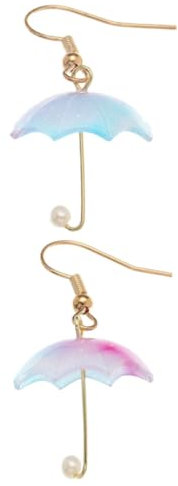 WRITWAA Cartoon Regenschirm Ohrringe Für Frauen Kreative Ohrdekorationen Aus Strapazierfähigem Harz Entzückende Anhänger Für Alltag Und Besondere Anlässe