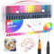 JOYIT 80 Farben Filzstifte Kinder, Aquarellstifte mit Zwei Spitzen, Brush Pen Set, Pinselstifte und Fineliner Set für Geschenk Mädchen, Kinder, Zum Ausmalen, Zeichnen, DIY, Journaling, Scrapbooking