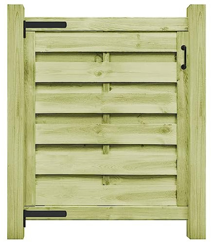 Xichuzi Puerta de Valla, Puertas Metalicas Exterior, Puerta Jardin, Valla De Jardin, Puerta De Jardín, Madera de Pino impregnada 100x100 cm Verde