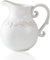 Otartu Ceramic Pitcher White Flower Vase, Farmhouse Ceramic Jug Vase for Home Décor, 7.3 inch Height.