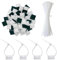 jatimdotin 200 Stück Kabelbinder Schwarz Set, Kabelbinder Schwarz mit 100 Stück Kabelhalter Selbstklebend, Kabelbinder Set für Kabelbefestigung, Gartenarbeit, Wohnen(Weiß)