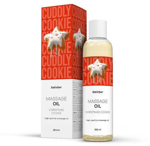 Satisfyer Massageöl Christmas Cookie | Intim geeignet | 250 ml | Für entspannende & sinnliche Massagen | Hautfreundlich & pflegend | Leicht zu verteilen | Ideal für Paare & Wellnessmomente