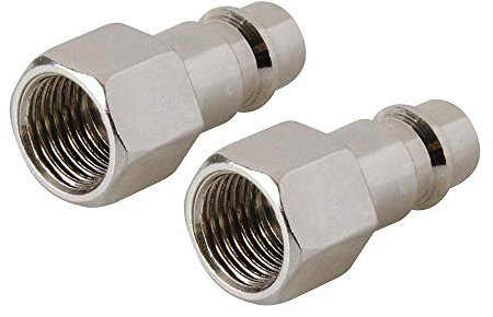 Silverline 238283 Lot de 2 coupleurs euro à baïonnette/taraudage pour tuyau air comprimé