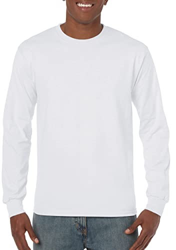 Gildan Heavy Long Sleeve T-Shirt - White 2XL