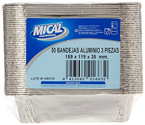 Vassoio Mical alluminio 3 pezzi. 50U