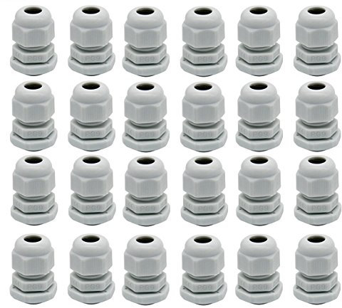 Ghiandola connettore impermeabile bianco (PG9 M16 × 1,5, 24 PCS)