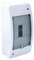 ELEKTRO-PLAST Boîte de distribution RNT 4S (N+PE) - 4 modules - Boîtier de fusibles IP42 RNT4 S 3.2 6281