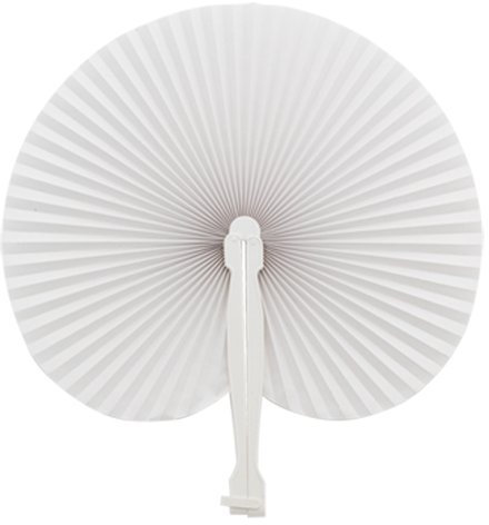 eBuyGB Pack of 10 Handheld Paper Fans Wedding Party Bag Favour (White)