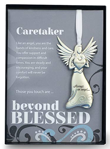 The Grandparent Gift Co. Angel Figurine - Gift For Caretaker/Caregiver/Nanny/Babysitter - Thank You Occasion - 1 Count (Pack of 1) - 7.5L x 7.5W x 4H