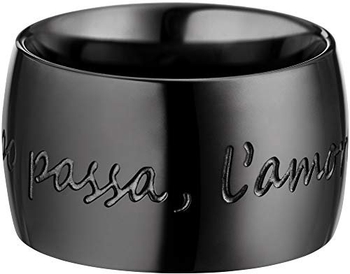 GILARDY Amore per sempre Liebes Ring R1 mit italienischem Liebeszitat Edelstahl (White/Silber, 20 (63))