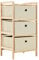 vidaXL Estante Almacenamiento Cestas Cedro Beige Estantería Repisa Organizador