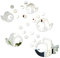 VOSAREA Sofa-Hintergrund-Wandaufkleber Schlafzimmer Bedroom Kreis-Wandspiegel Klebstoff Kreisspiegel Wandtattoos 3D-Wandbild die Blumen Wandschmuck Blumensämlinge Acryl Kindergarten