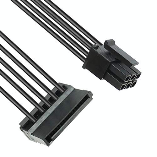 JMT Cable d'alimentation SSD 40 Broches 6 Broches vers SATA pour Dell Vostro 3070 3670 967 3977 3980 Cable d'extension pour Ordinateur de Bureau