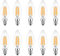 HUAMu 10er Pack E14 Kerze LED Lampe für Kronleuchter,E14 Glühfaden Retrofit Classic,6W 600 Lumen 2700K Warmweiß ersetzt 60 Watt, Filament Fadenlampe,Dimmbar
