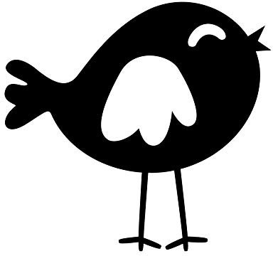 GreenIT 10cm Aufkleber Tattoo Spatz Vogel Vögelchen Deko Folie Wandtattoo für Auto Wand Tür Fenster (schwarz)