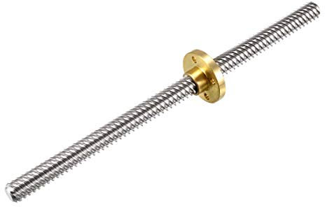 150 mm T8 OD 8 mm vite senza fine in acciaio inox con dado in rame per stampante 3D asse Z