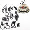 Wo-Yoqi Lot de 10 emporte-pièces pour décoration de gâteau Motif notes de musique