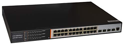 LINK Switch di Rete con 24 Porte GIGABIT 10/100/1000 E 4 Porte Fibra Ottica SFP Managed Layer 3