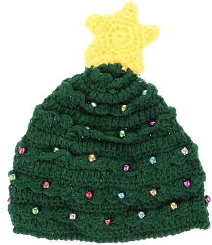 VALICLUD Lustige Weihnachtsbaum Weihnachtsmütze Spitze Stern Strickmütze Nikolausmütze Santa Claus Nikolaus Beanie Nikolausmützen Weihnachtsmann Mütze Weihnachtsdeko für Kinder
