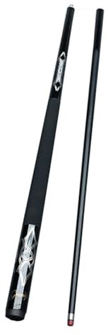 YRU 145CM Carbon Billard Queue, 1/2 Stuck Snooker Queues Handgefertigte Kohlefaser Billard Queue 9,5 Mm Spitze Sehr Guter Griff(Color:Schwarz)