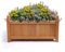 Vivo Technologies Large Wooden Garden Planter Outdoor Flowers Pots Rectangular Garden Planters Planting Raise Bed Patio Decking,Flowers Plant Pot for Patio, Balcony, 60x20x34 cm, Natural