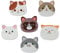 6 Posavasos de Silicona para Gatos, Posavasos para Gatos Lindos, Posavasos para Gatos, Posavasos Decorativos de Vidrio, Posavasos para Vino, Vasos, Tazas de Té y Bebidas (Gel de Sílice)