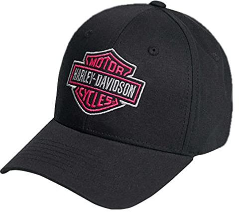 Wisconsin Harley-Davidson Damen Baseballkappe B&S Curved Bill Slide Buckle - Schwarz, Einheitsgröße