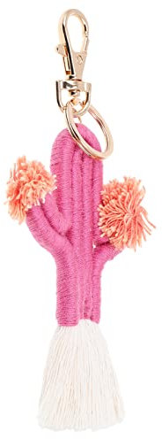 SOIMISS Gewebt Kaktus Keychain Handgemachte Böhmische Quaste Schlüsselanhänger Kaktusanlage Anhänger Boho Schlüsselanhänger Geschenk Schmuck für Frauen Mädchen Junge
