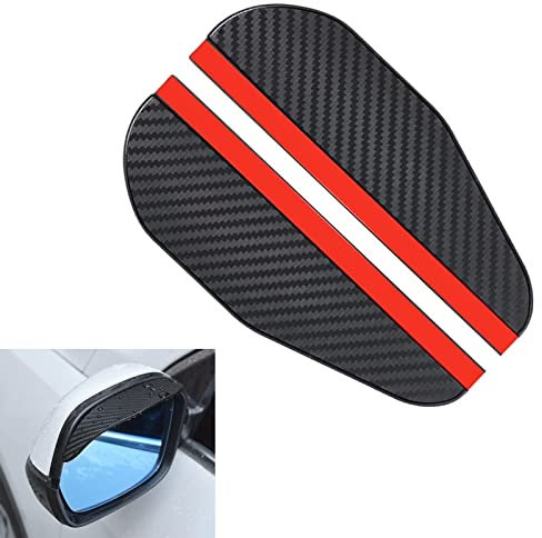 2pcs rétroviseur pare-pluie pare-fumée pare-fumée universel en fibre de carbone rétroviseur latéral pluie sourcil pour voitures rétroviseur couverture accessoires