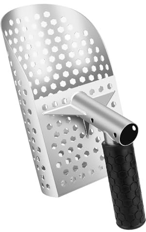 GMGSJ Pala per la sabbia con metal detector, strumento da caccia al tesoro, paletta in acciaio inox per rilevare metalli e uso subacqueo