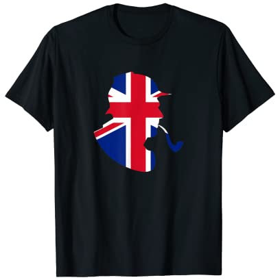 Sherlock Holmes T-Shirt – UK-Flagge Großbritannien, London T-Shirt